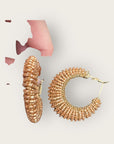 GAS BIJOUX - Boucles d’oreilles IZZIA grand modèle dorées à l’or fin - Mordoré