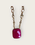 GAS BIJOUX - Collier BILLY doré à l’or fin - QUARTZ ROSE