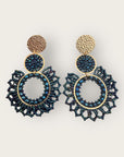 SANTIBE - Boucles d'oreilles TANGO - Bleu marine - Préciser tiges droites ou clips