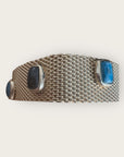 GAS BIJOUX - Bracelet TOTEM pierre grand modèle doré à l'or fin - Apatite et labradorite - Taille 2