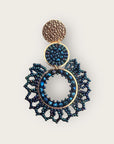 SANTIBE - Boucles d'oreilles TANGO - Bleu marine - Préciser tiges droites ou clips