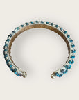 GAS BIJOUX - Bracelet IZILDA strass doré à l'or fin et turquoise