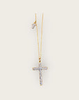 Mademoiselle OUPS - Sautoir CORPUS CRAZY - Grande croix émaillée - ARGENTE