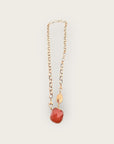 GAS BIJOUX - Collier BILLY doré à l'or fin - Cornaline