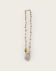 GAS BIJOUX - Collier BILLY doré dorée à l'or fin - Nacre Blanche