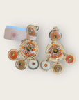 GAS BIJOUX - Boucles d'oreilles SEQUIN deux rangs dorées à l'or fin