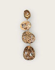 GAS BIJOUX - Boucles d'oreilles ECLIPSE 4 rangs dorées à l'or fin avec strass blancs - NOUVEAU MODÈLE