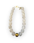 ZAG BIJOUX - Collier OEDIPE - Blanc transparent