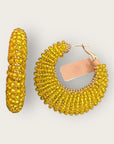 GAS BIJOUX - Boucles d’oreilles IZZIA grand modèle dorées à l’or fin - Jaune