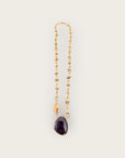 GAS BIJOUX - Collier BILLY doré à l'or fin - Améthyste