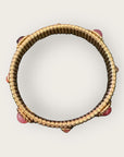 GAS BIJOUX - Bracelet STRADA moyen modèlera à l'or fin - Cabochons tons de rose