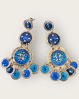 GAS BIJOUX - Boucles d'oreilles SEQUIN 3 rangs dorées à l'or fin
