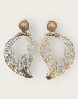GAS BIJOUX - Boucles d'oreilles PAULE strass dorées à l'or fin