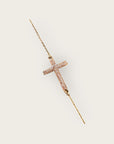 Mademoiselle OUPS - Bracelet CORPUS CRAZY grande croix émaillées - DORE