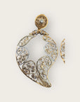 GAS BIJOUX - Boucles d'oreilles PAULE strass dorées à l'or fin