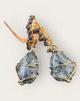GAS BIJOUX - Boucles d'oreilles TAO RAINBOW BIS - Labradorite et onyx
