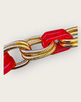 GAS BIJOUX - Bracelet BELL doré à l'or fin - Acetate Corail - NOUVEAU MODÈLE