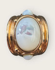 GAS BIJOUX - Bague SIMONE dorée à l'or fin - Nacre blanche et taille L