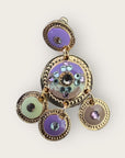 GAS BIJOUX - Boucles d'oreilles SEQUIN deux rangs dorées à l'or fin