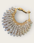 GAS BIJOUX - Boucles d’oreilles IZZIA petit modèle dorées - Gris clair