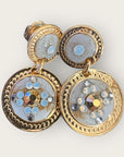 GAS BIJOUX - Boucles d'oreilles SEQUINS dorées à l'or fin