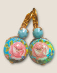 GAS BIJOUX - Boucles d’oreilles MINI DECALCO dorées à l’or fin - Turquoise