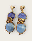 GAS BIJOUX - Boucles d'oreilles SIRENA dorées - LAPIS