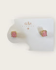 GAS BIJOUX - Boucles d'oreilles puces LUCCE dorées à l'or fin - Roses