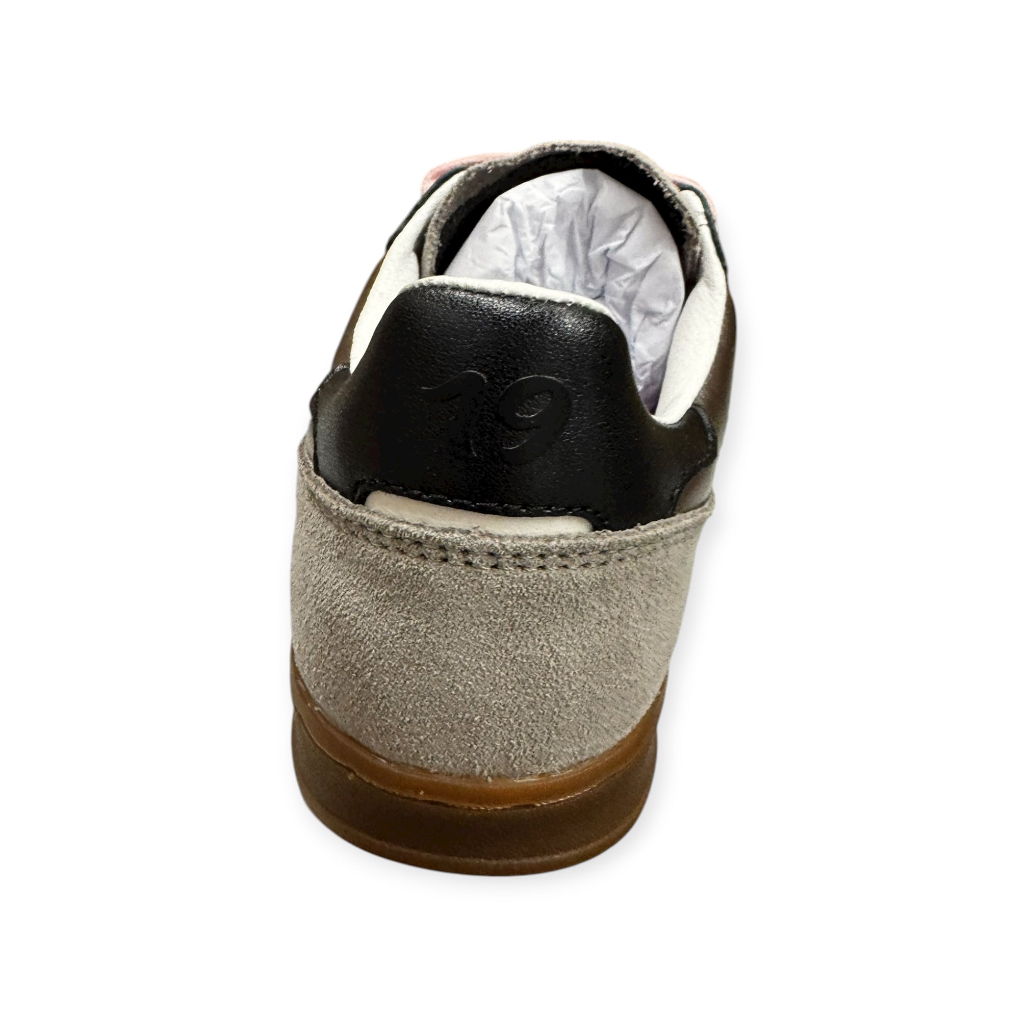 SUN 68 - BASKETS - Silver CALIFORNIA SUN leather and suede