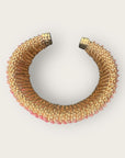 GAS BIJOUX - Bracelet manchette IZZIA doré à l'or fin - Tons de roses