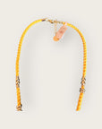 GAS BIJOUX - Collier BELLAGIO en métal doré sur cordon jaune avec charm's - Pièce unique
