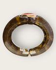 GAS BIJOUX - Bracelet ARTY acétate translucide gris - Cornaline - Doré à l'or fin