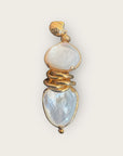 GAS BIJOUX - Boucles d'oreilles SIRENA 2.0 dorées à l'or fin - Nacre blanche