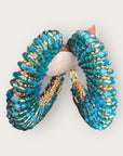 GAS BIJOUX - Boucles d'oreilles IZZIA grand modèle dorées à l'or fin - Turquoise