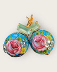 GAS BIJOUX - Boucles d'oreilles DECALCO dorées à l'or fin - TURQUOISE