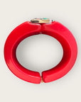 GAS BIJOUX - Bracelet ARTY acétate rouge - Cristaux de swarowski - Doré à l'or fin