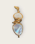 GAS BIJOUX - Boucles d'oreilles SIRENA 2.0 dorées à l'or fin - Nacre blanche