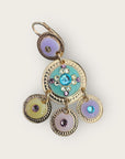 GAS BIJOUX - Boucles d'oreilles SEQUIN deux rangs dorées à l'or fin