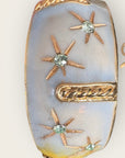 GAS BIJOUX - Boucles d'oreilles IDRA émail et cristaux bleu dorées à l'or fin