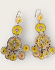 GAS BIJOUX - Boucles d'oreilles sequins trois rangs dorées à l'or fin - Tons de jaune