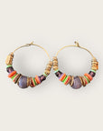 GAS BIJOUX - Boucles d'oreilles créoles ALOHA mini dorées à l'or fin - multicolore