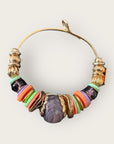 GAS BIJOUX - Boucles d'oreilles créoles ALOHA mini dorées à l'or fin - multicolore