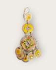 GAS BIJOUX - Boucles d'oreilles sequins trois rangs dorées à l'or fin - Tons de jaune