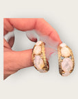 GAS BIJOUX - Boucles d'oreilles OREA dorées à l'or fin - Nacre blanche - NOUVEAU MODELE