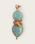 GAS BIJOUX - Boucles d'oreilles SIRENA 2.0 dorées à l'or fin - Amazonite