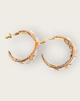 GAS BIJOUX - Boucles d'oreilles OREA dorées à l'or fin - Nacre blanche - NOUVEAU MODELE
