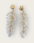 GAS BIJOUX - Boucles d'oreilles CAVALLO dorée à l'or fin - Acétate blanche