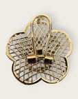 JORGINA - Boucles d'Oreilles Fleur Éclat Or Ajouré Dentelle