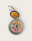 GAS BIJOUX - Boucles d'oreilles SEQUIN- Orange et rose