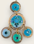 GAS BIJOUX - Boucles d'oreilles sequins 2 rangs dorées à l'or fin